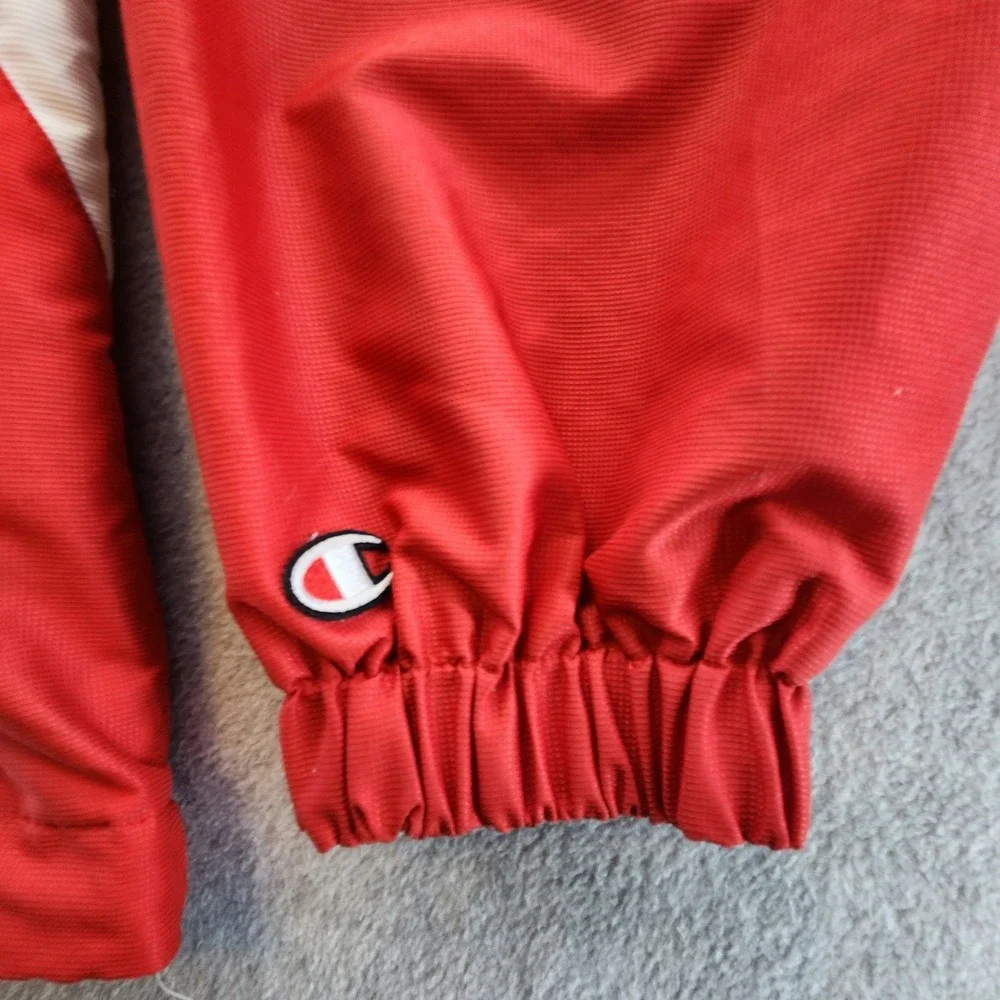 Champion Colts Windbreaker Pullover Jacket Men's XL Red White Hooded Vintage - Picture 10 of 12